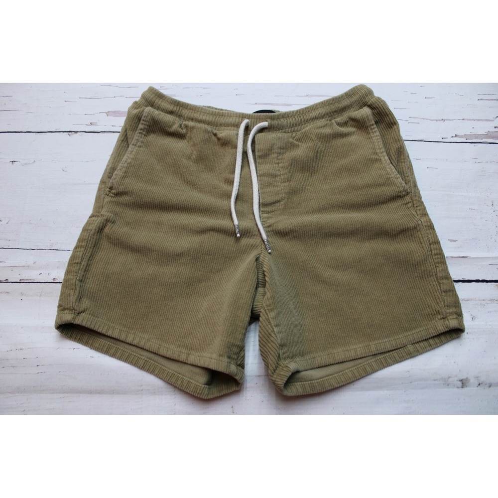RSQ Mens Corduroy Pull On Shorts Tan Khaki Elastic Waist PDD230UGH Size S